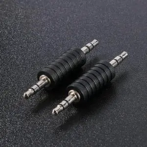 2Pcs/Lot 3.5mm Stereo Male to Male Jack Audio Plug TRS Connector Coupler Adapter Joiner Converter