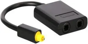 1Pcs 1 to 2 Digital SPDIF Optical Audio Splitter 2 Way Toslink Splitter Adapter 1 input 2 Output SPDIF Optical Cable Splitter Hub