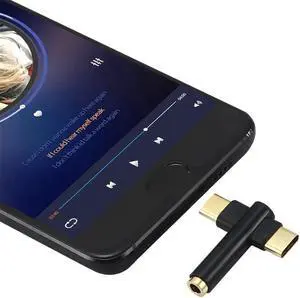 1Pcs 2 in 1 Type C Aux Audio Cable Adapter USB Type C to double type c Headphone Jack Charger Adapter For Google Pixel 2 HTC U11 free