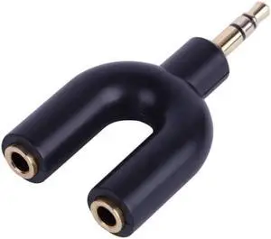 1Pcs 3.5mm Stereo Headphone Adapter Headphone Splitter One Split Into Two U Adapter Plug for PC MP3 MP4 Smartphone Player Audio Cable