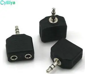 10pcs 3.5mm 1 Male to 2 Female Earphone Headphone Y Splitter Cable Adapter Jack Stereo Audio Adapter
