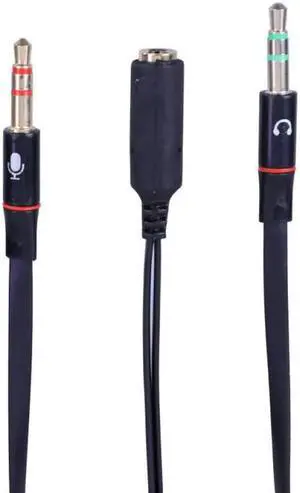 1Pcs 3.5mm Audio Splitter Cable Universal Y Shape Plug and play Music Cord with Microphone forHeadphones Comeputer PC Adapter
