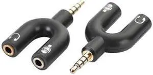 1Pcs 3.5mm Stereo Male to Dual Female Adapter Mic Jack Audio Splitter For iPhone 5S 6 7 6S 5 S iPod Huawei Headphone Microphone AUX