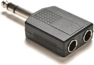1Pcs 1/4" Stereo Audio Jack Plug Adapter Single Male to Female 6.35mm Dual Mono Stereo Jack Headphone Microphone Y Splitter Converter