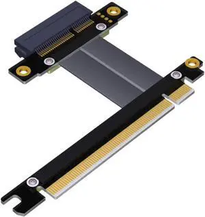 PCIe 3.0 X4 X8 Riser Extender for Gigabit Network Card Industrial SSD Pci-e 3.0 X4 X8 to X16 Extension PCI-Express 3.0 Cable (50cm,R32SF)