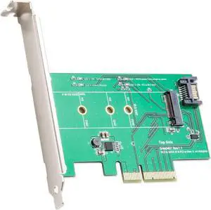 M-Key M.2 to PCIe x4 SSD Adapter or M Key M2 to SATA Connector Converter SY-PEX50073, Green