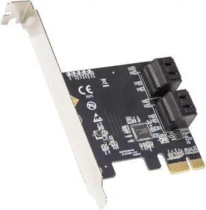 4 Port SATA III PCI-e 3.0 x1 Expansion Card Non-Raid with Low Profile Bracket ASMedia 1064 SI-PEX40156