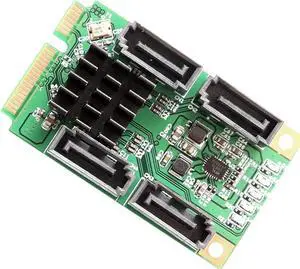 4 Port SATA III Mini Pci-E Controller Card Components Other SI-MPE40125
