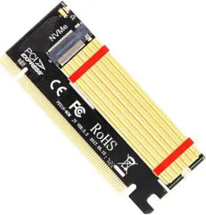 Swift MX16 M.2 NVMe SSD NGFF to PCIE 3.0 X16 Adapter M Key Interface Ccard Suppor PCI Express x16 2280 Size m.2 Full Speed (MX16+ N80 Gold)