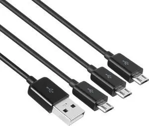 USB Splitter Cable for Android Equipment & Micro Player Mini Arcade Cabinets,USB A Male to 3 Micro USB Multi Charging Cable,Connects up to 3 Micro Players OR Electronic Games (3.3ft/1M)