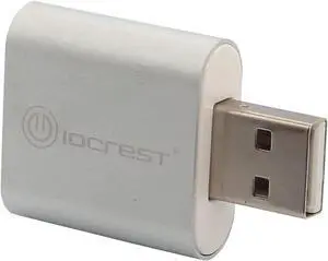 USB to Audio Adapter Convert PC USB Port into a Stereo Sound Card for Windows & Mac Silver