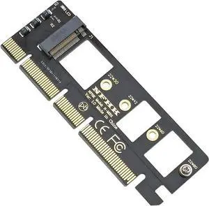 NGFF M-Key NVME AHCI SSD to PCI-E 3.0 16x x4 Adapter Converter PCI Express 3.0 X4 X8 X16 to M Key M.2 NVME AHCI SSD Riser Card for XP941 SM951 PM951 A110 (Black)