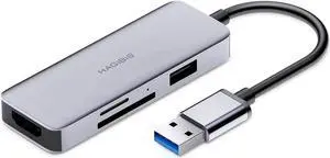 Hagibis USB 3.0 to HDMI Adapter USB Hub Video Converter HD SD/Micro SD Card Reader Docking Station for Mac OS Windows 10/8.1/8/7