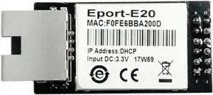 5/10PCS Eport-E20 Network Server Port FreeRTOS TTL Serial to Ethernet Embedded Module DHCP 3.3V DHCP TCP IP Telnet Converter MCU (1pcs)