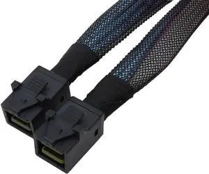 0.5m/1m Internal Mini SAS SFF-8643 to SFF-8643 Cable Mini SAS HD SFF 8643 Cable Adapter Support RAID Controller for Computer Hard Disk Server TV Projector (1m)