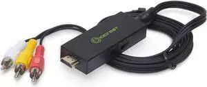 HDMI to AV Converter, HDMI to RCA Converter for Old TV, HDMI to 3 RCA Converter HDMI to CVBS Converter Adapter Supports PAL/NTSC, 1080P for Fire Stick, PS3, DVD, Blue-Ray, Xbox one, Roku