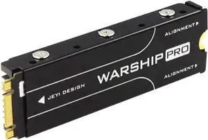 Cool Warship NVME NGFF M.2 Heatsink Aluminum Sheet Thermal Conductivity Silicon Wafer Cooling Warship Nvme Heatsink 2280m.2 (Black)