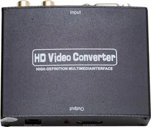 VGA HD15 + Stereo RCA to HDMI 1.3 Converter Box Accessory Box, Black (SY-ADA31049)