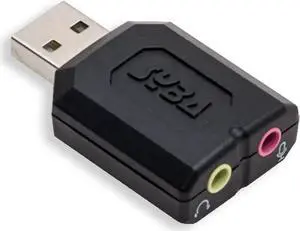 external USB Stereo Sound Adapter for Windows, Mac, Linux Extra Audio Source with 3.5mm Audio Mic Jack C-Media Chipset