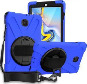 Galaxy Tab A 8.0 Case, 2018/2019 T387, Shockproof Heavy Duty Full-Body Protection Shield Cover for Samsung Galaxy Tab A 8.0 SM-T387 (Blue)