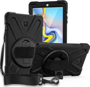 Galaxy Tab A 8.0 Case, 2018/2019 T387, Shockproof Heavy Duty Full-Body Protection Shield Cover for Samsung Galaxy Tab A 8.0 SM-T387 (Black)