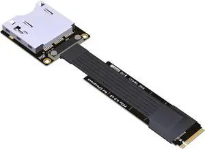 CFexpress Type B to M.2 NVMe 2280 Key-M SSD PCIe 4.0 Extension Cable CFe Converter Compatible for Canon R5 Nikon Z6Z7 Xbox Storage Card Adapter (25cm,R49GF)