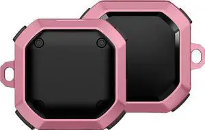 Premium Protection Case Cover Anti-Scratch Full-Body Slim for Samsung Galaxy Buds Live 2020/ Pro 2021 / Buds 2 (2021) (Black / Hot Pink)