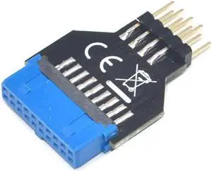 PC Chassis Front USB3.0 19 pin 20 Pin Female to USB2.0 9 pin Male Adapter USB 3.0 19Pin /20Pin to USB 2.0 9PIN Converter Adapter