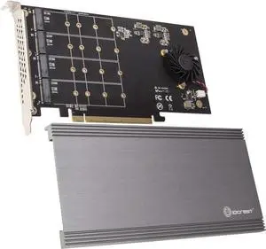 Quad M.2 NVMe PCIe x16 Expansion Card for Intel VROC and AMD Ryzen Threadripper Motherboard