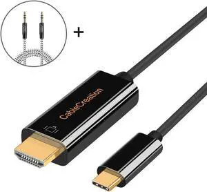 6FT USB C to HDMI Cable Bundle with 3.5mm Aux Cable