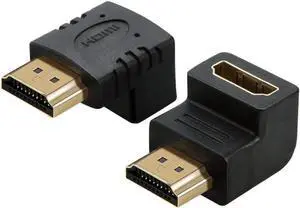 10ft HDMI Cable Bundle with Upward Angle HDMI Male to Female Adapter