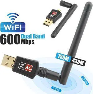 WiFi Adapter AC600M Dual Band 5G/2.4GHz Wireless USB Adapter Network Card Wifi Receiver USB Ethernet LAN Adapter for PC