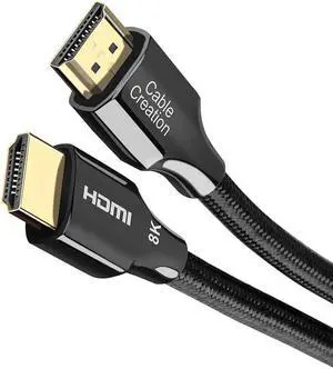 8K HDMI Cable 10 FT, CableCreation HDMI 2.1 Ultra HD High Speed Cable 48Gbps,8K 60Hz, HDCP 2.2,4:4:4 HDR, eARC, Compatible with PS5, PS4, Xbox Series X, Xbox One, MacBook Pro 2021, QLED TV, Roku TV