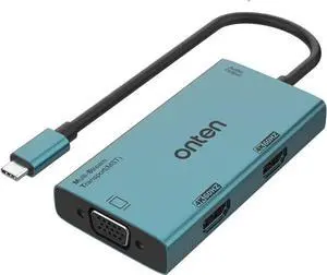 USB-C to Dual HDMI and VGA Adapter