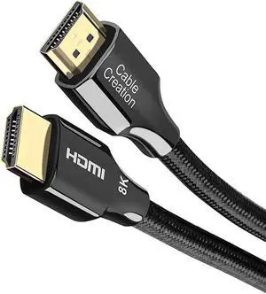 HDMI 2.1 Cable 3.3ft, CableCreation 8K HDMI Ultra HD High Speed 48Gbps Cable,8K 60Hz, eARC, Compatible with MacBook Pro 2021, PS5, PS4, Xbox One/Xbox Series X, Nintendo Switch, QLED TV, Roku TV
