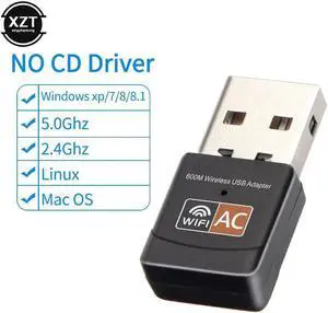 5Ghz WiFi Adapter Wifi USB Ethernet Dongle 5G 2.4G Receiver 600Mbps Wireless Network Card Mini Wifi Adapter for PC
