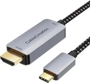 USB C to HDMI Cable 6FT with HDR 4K@60Hz, 2K@144Hz, 2K@120Hz, CableCreation USB Type C to HDMI Cable Thunderbolt 3 Compatible for MacBook Pro/Air, iMac, iPad Pro 2020, Galaxy S20 S10/Note 10