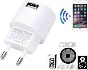 110V 220V Audio Adapter USB Wall Charger Wireless Bluetooth Receiver Adapter 3.5MM AUX V5.0 Audio Music Receiver EU US Plug