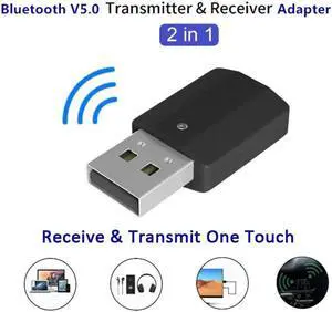 Bluetooth Dongle Adapter 5.0 Wireless Bluetooth 2 In 1 Adapter For PC Computer Speaker Audio Bluetooth Receiver Transmitter