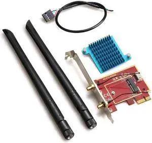 to M.2 NGFF E-Key MINI Wireless Wifi Network Adapter Card Supports Bluetooth for Desktop Computer
