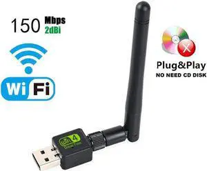 WiFi Adapter Ralink Wi-Fi Antenna Lan Ethernet 150M 2dB PC WiFi Dongle Wireless Notework Card Wi Fi Receiver