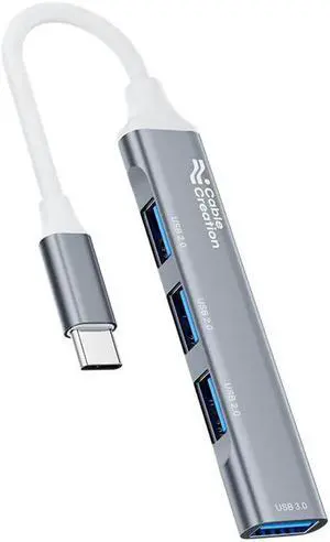 USB C Hub, 4 Ports USB 3.0X1 USB 2.0X3 Hub Splitter with 5Gbps Data Transfer, USB C Splitter for Type C MacBook, Mac Pro, iMac, Surface, XPS, Flash Drive, Mobile HDD