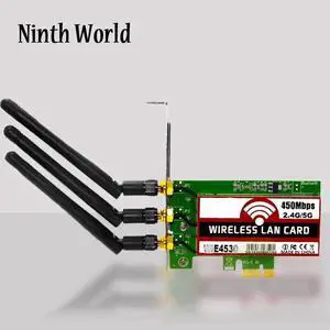 802.11 B/g/n 450Mbps Wireless WiFi PCI-Express Adapter Desktop Card For 5300 Compatible Slot PCI-E X1/X4/X8/X16