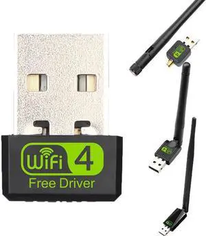 150Mbps Driver USB Wireless Adapter WiFi Receiver Dongle Network Card for Desktop PC Laptop Computer Windows