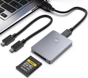 USB C to USB C/USB A Memory Card Reader with USB3.1 Gen2 Transfer Speed, Compatible with Windows/Mac/Linux/Android