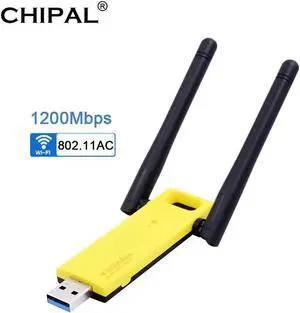 Wifi Adapter 1200mbps Dual Band 5Ghz 2.4Ghz Adapter 802.11ac RTL8812BU Chipset Aerial Dongle Mini USB Network Card PC
