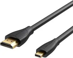 4K Micro HDMI to HDMI Cable Adapter, 4K 60Hz Ethernet 3D Audio Return, Compatible with GoPro Hero 8/7/6/5, Raspberry Pi 4, A6000, A6300, Nikon Camera, Lenovo Yoga 3 Pro, Yoga 710, 3ft
