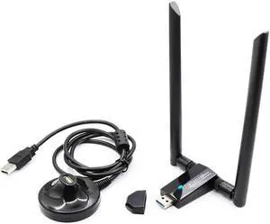 JAENFONG 1200Mbps Wireless USB Network Card USB3.0 Dual Band 2.4G&5.8G Wifi Receiver&Wireless Adapter for PC With 2Pcs Antennas