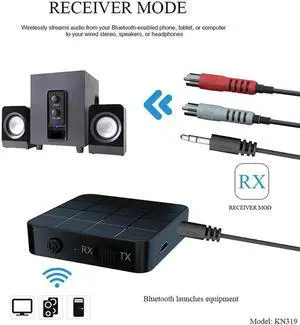 JAENFONG 5.0 Audio Receiver Transmitter 2 IN 1 3.5mm AUX Jack RCA Stereo Music Wireless Adapter For TV Car Speakers Portable