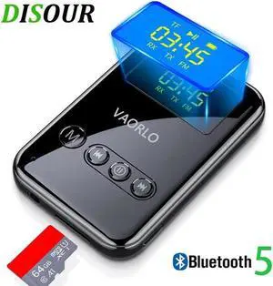 JAENFONG FM Bluetooth 5.0 Audio Transmitter Recevier 4 In 1 3.5mm AUX RCA TF Jack LED Display Stereo Wireless Adapter For Car TV